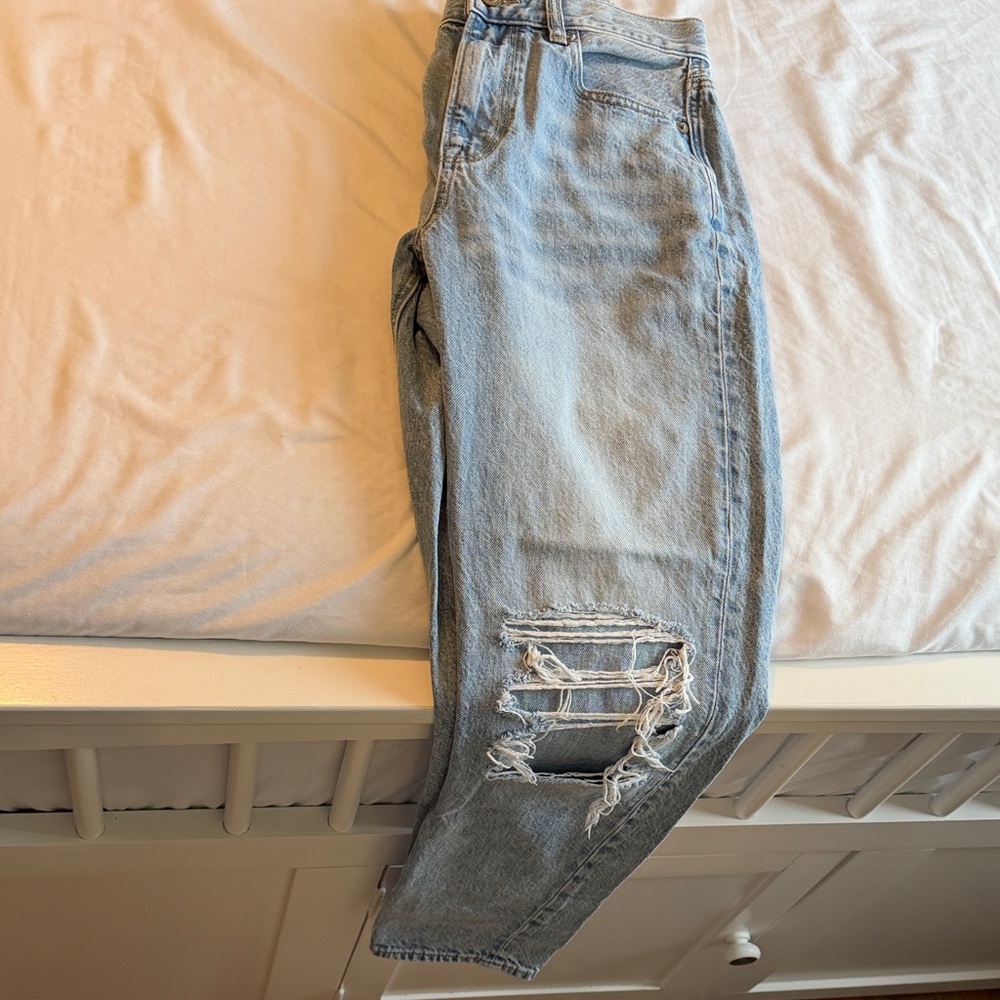 American Eagle Outfitters Ripped Light Blue Denim